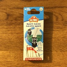 Kiwi Athletic Sport Round White Shoelaces 36" 2 Pair .9C MPN