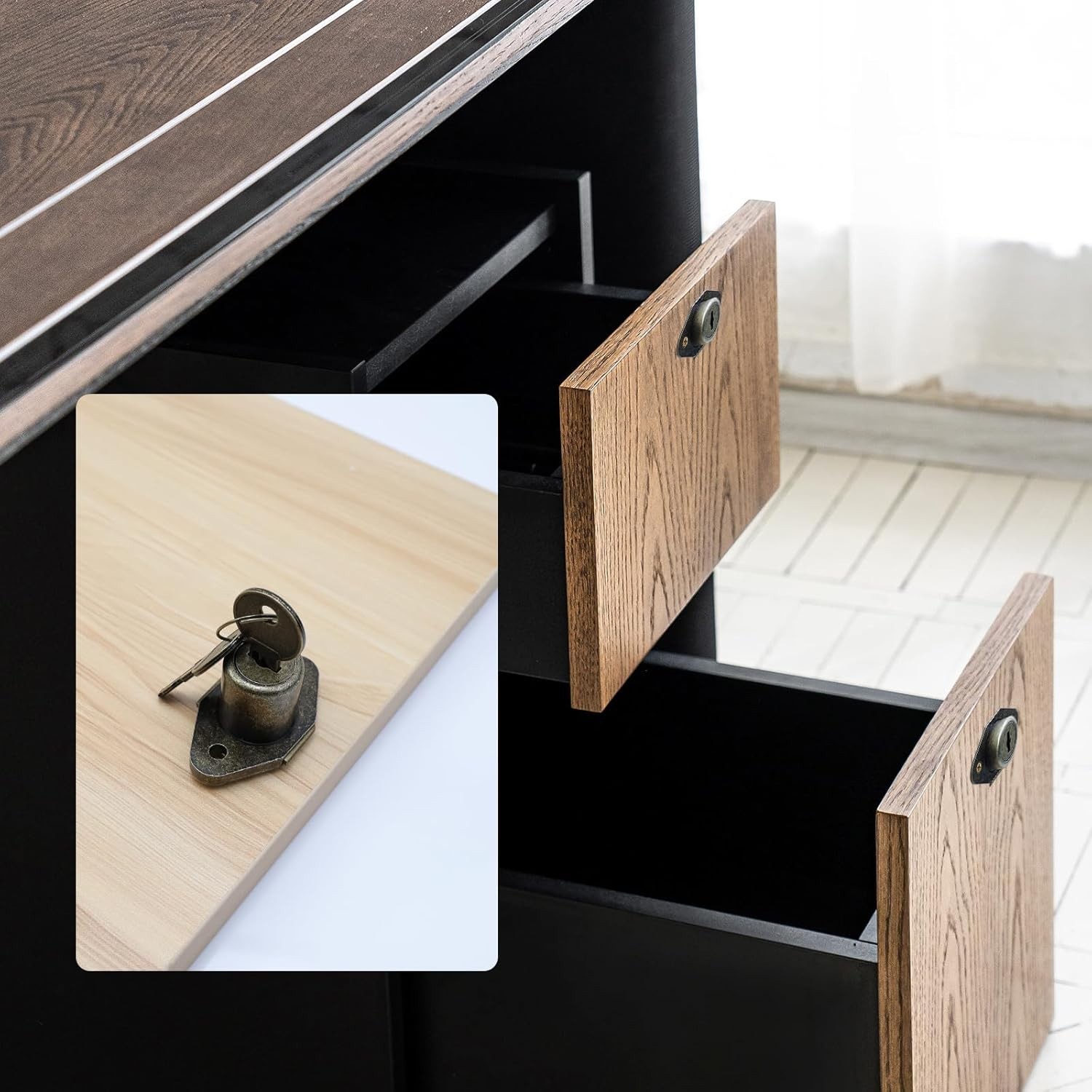 Desk Cabinet Lock,Antique Bronze Drawer Dreeser Cabinet Lock with Keys, Pack ...