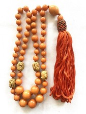 VTG HALF MALA BAKELITE &ORGANIC OLIVE PIT SPACERS-PRAYER BEADS-EXCELLENT QUALITY