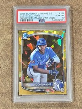 PSA 10 2025 Bowman Chrome Sapphire Jac Caglianone Gold Variation Refractor /50