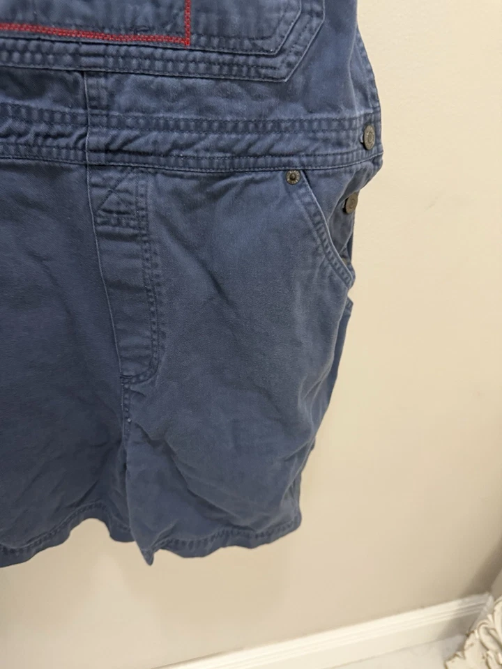 Mono corto vaquero azul Bill Bass vintage bordado coche para mujer talla grande Foto 4 de 4