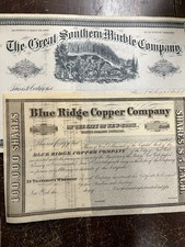4 Unissued Mining Certificates 1800's
