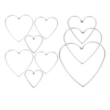 9PCS Heart Dream Catcher Wreath Form Hoops Set UK