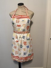 Martha Stewart Apron Tea Coffee Cups Mugs 100 Cotton