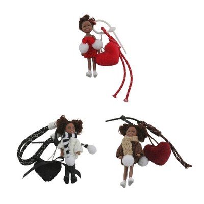 Cute Curly Hair Doll Keychain Backpack Bag Ornament for Stylish Women and Girls