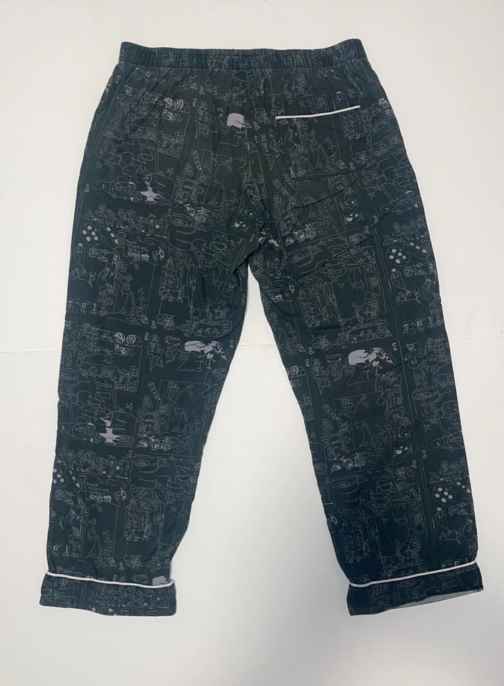 Брюки мужские Brain Dead Hedgehog Forest зеленые пижама размер большой - Изображение 2 из 3