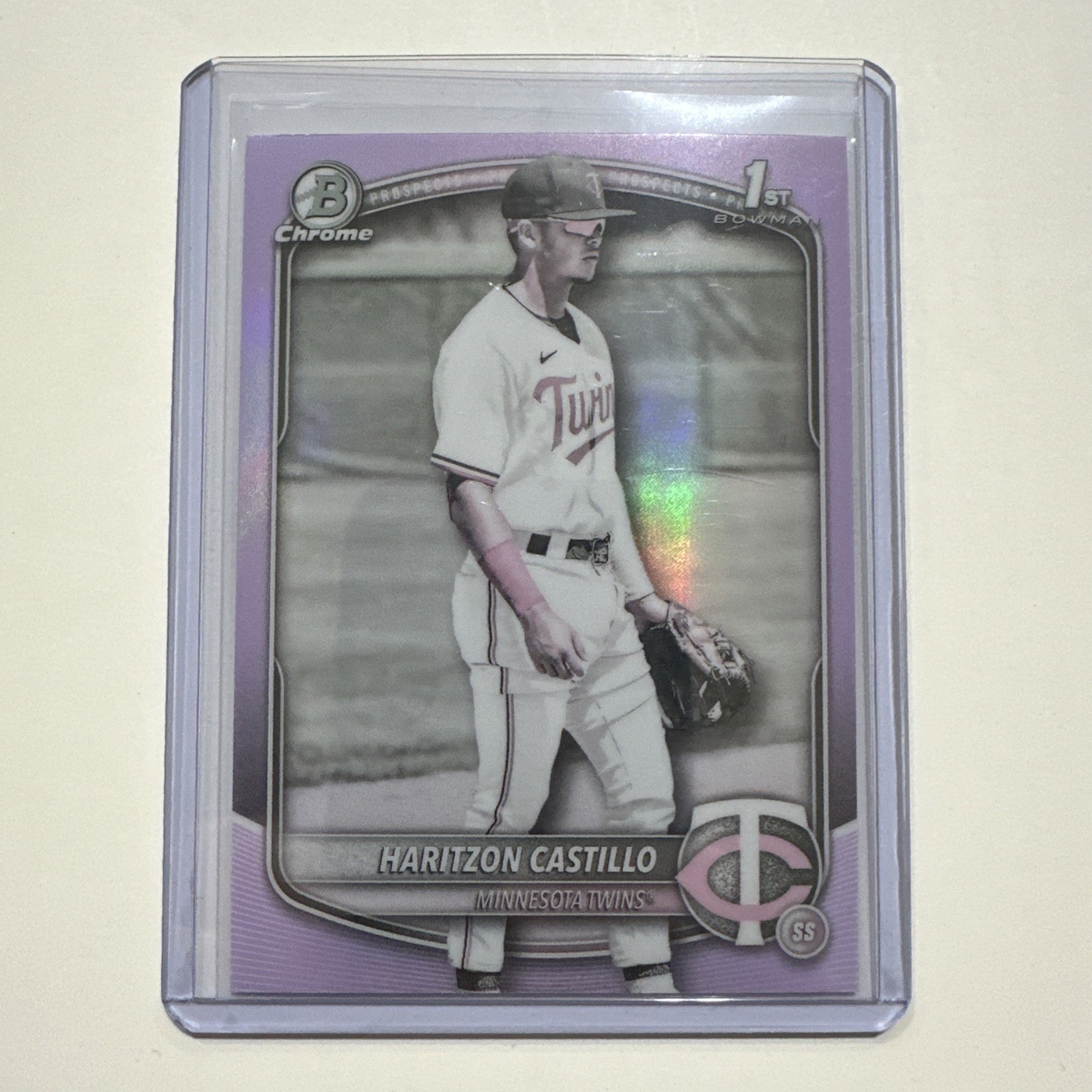 2025 Topps Bowman Chrome Haritzon Castillo Pearl Refractor 1st Bowman Twins SSP