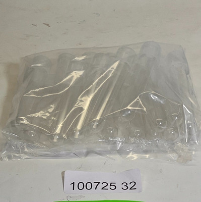 Fisherbrand 17x100mm Polystyrene Culture Test Tube with Cap # 14-956-6D QTY 18