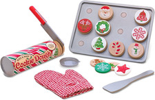Melissa  Doug Slice and Bake Wooden Christmas Cookie Play Food Set