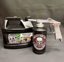 Gallon PFC Black, Standard Undercoating Gun, and 1 Black Quart Bottle