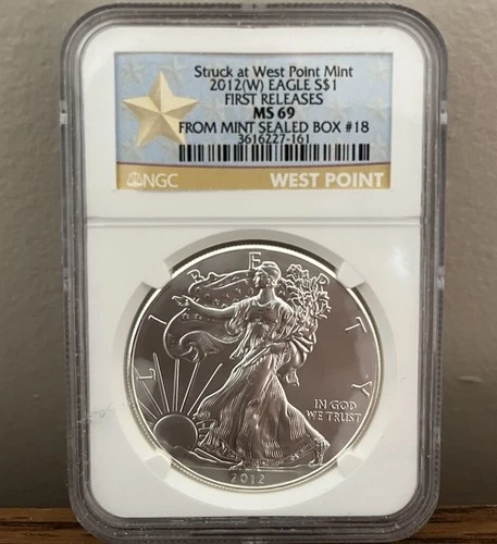 U.S. Mint American Eagle 2012 Silver $1 NGC MS69 1 oz West Point First Release