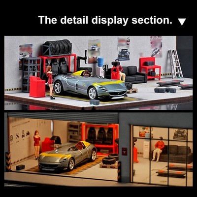12PCS Diorama 1/64 Car Repair Tools Model Set Garage Scene Display