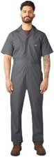 Dickies Mens Short Sleeve Coveralls Work Wear Uniform Size Large / LT