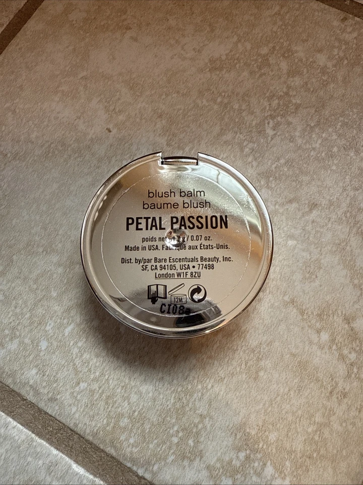 Bálsamo rubor Bare Minerals Pop Of Passion pétalo pasión, nuevo sellado 2 g / 0,07 OZ Foto 2 de 3
