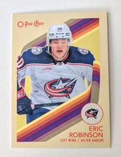 2023-24 O-Pee-Chee Hockey Retro #428 Eric Robinson Columbus Blue Jackets Left Wi