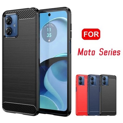 Shockproof Carbon Fibre Slim Soft Phone Case For Motorola Moto ''All'' Series