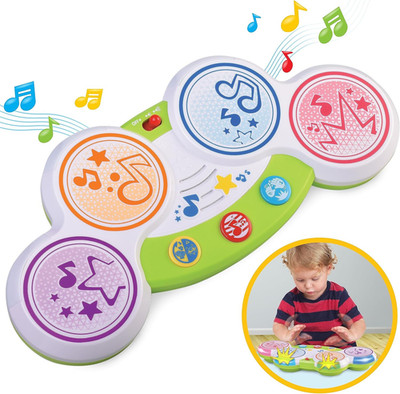Magic Touch Drum, Toddler Light up Music Bongos Toy, Infant Touch Sensor Musical
