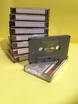 9x Maxell XL II 90 Audio Kassette Cassette Tape IEC Type II / High Position