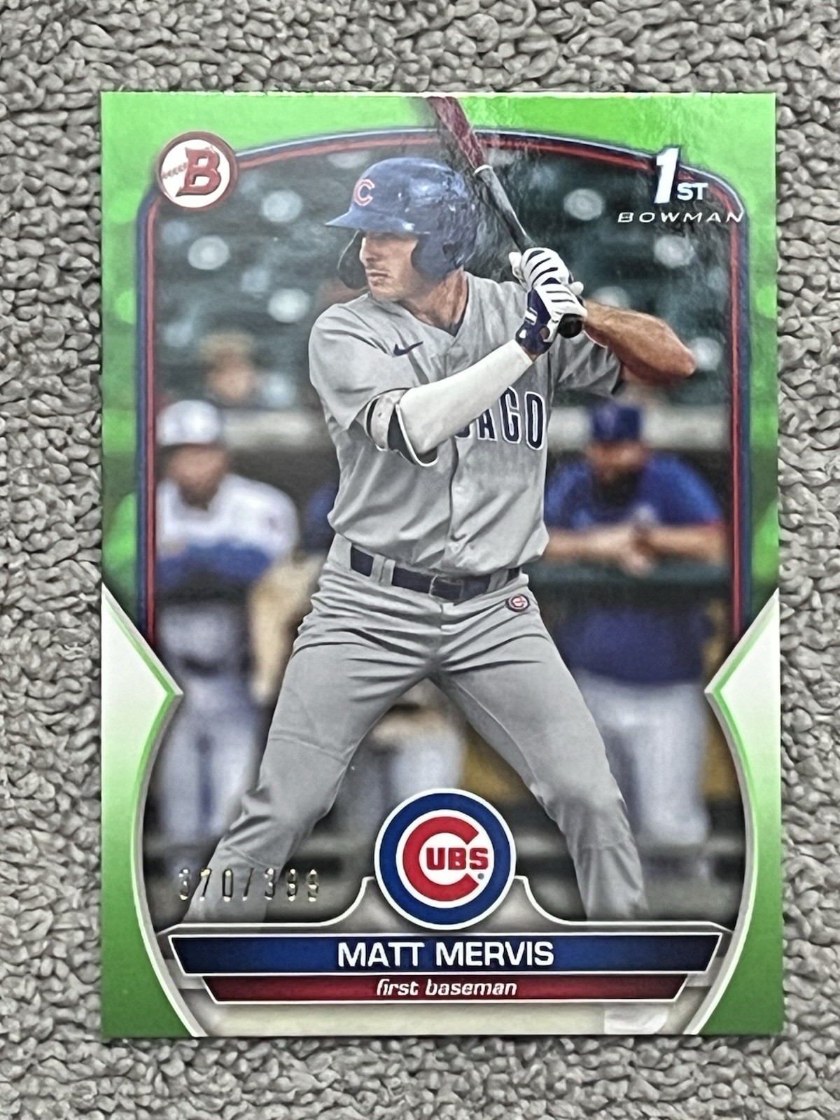 Matt Mervis 2023 Bowman Prospects Paper Neon Green Parallel 370/399 #BP-74
