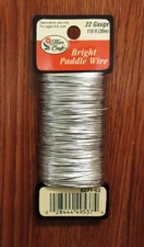 Fibre Craft Bright Paddle Wire Silver 115 ft 35m 22 Gauge for Floral  Crafts