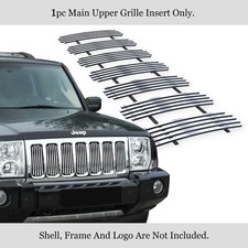 Fits 2006-2010 Jeep Commander Main Upper Stainless Chrome Vertical Billet Grille Fits 2006-2010 Jeep Commander Main Upper Stainless Chrome Vertical Billet Grille