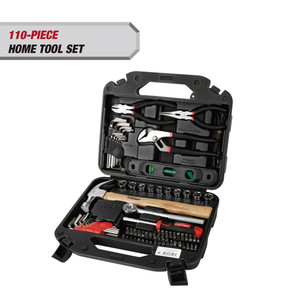 110-Piece Home Tool Set with Storage Case DIY Repair Kit for Household Use Tasks