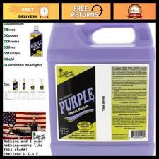 Purple Metal Polish 1 Gallon - No Silicone, Body Shop Safe, Great for Aluminum,
