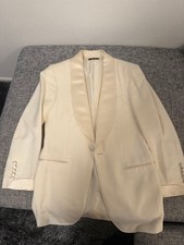 TOM FORD White Tuxedo, Size 44, Silk Japan