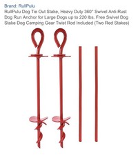 Dog Tie Out Stake Heavy Duty 360  Swivel Run Anchor