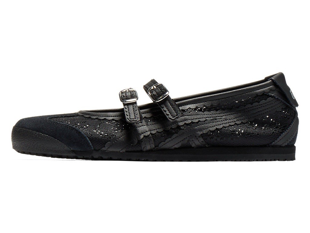 Onitsuka Tiger Mexico 66 TGRS Black Ballet Flats Lace Mesh Shoes