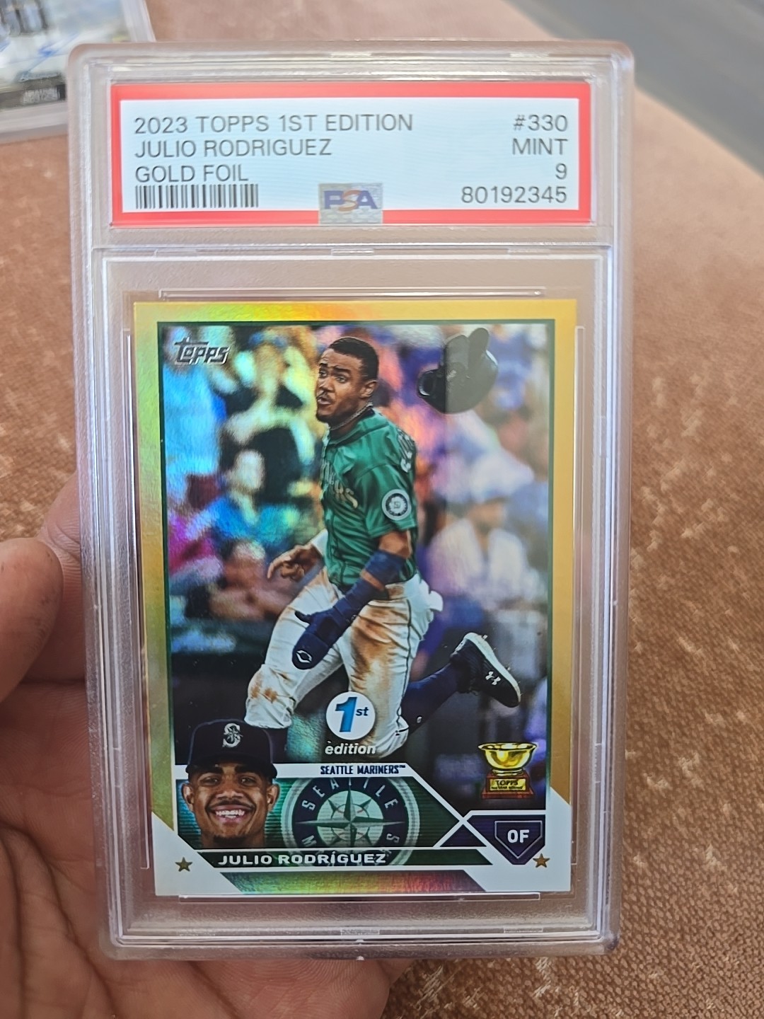 2023 Topps Series 1 1st Edition - Julio Rodriguez #330 Gold Foil