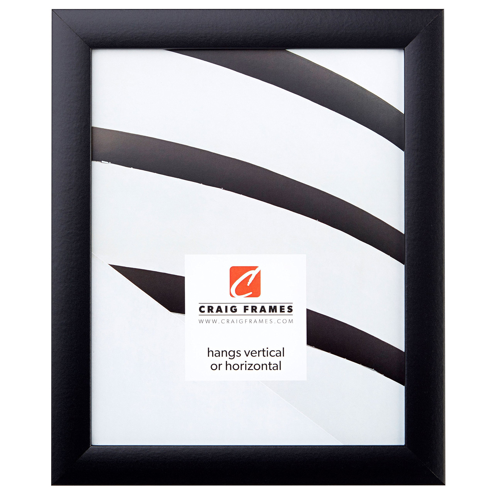 Craig Frames Modern 12x16 Inch Black Picture Frame
