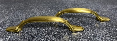 Vintage Keeler Brass KBC Cabinet Door / Drawer Pulls Handles - Set of 2
