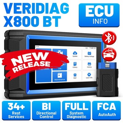 2026 TOPDON VeriDiag X800BT Bidirectional Scanner 34+Reset CAN-FD FCA SFD