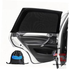 Car Window Shades 2 Pack -Side Window Sun Shades, Medium 27.2" x 39.8" Black