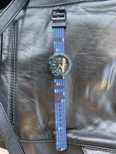 Flik Flak by Swatch Quartz Watch, Blue And Black - Picture 2 of 4