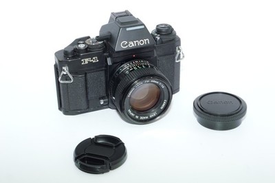 Canon NEW F1 with AE Finder 35mm SLR Film Camera. 50mm 1.4 FD Lens.  AS-IS!