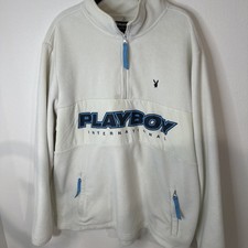Playboy by PacSun Logo Spellout Zipper Pullover Sweatshirt Men Size Xl
