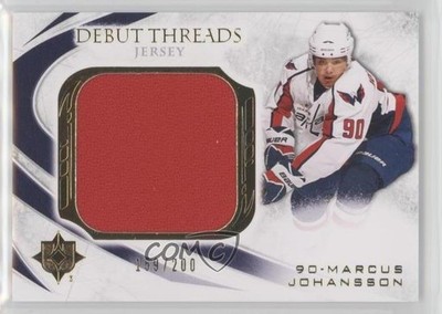 2010-11 Ultimate Collection Debut Threads Jersey Marcus Johansson Rookie RC 4p5