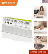 Silicone Sink Splash Guard - Water Splash Guard for Kitchen, Island and Bathr...