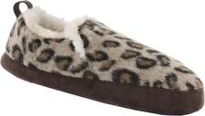 Cobian Sonora Slipper Womens US 9 Brown Leopard Faux Fur Moccasin Shoes JOBB1494