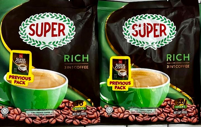 Super 3-In-1 Instant Low Fat Rich Coffee 30 Sticks x 18g (Pack of 2)~01/22/2028