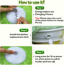 Interactive Cat Toys Motion Activated Moving Feather Real Mouse Squeaky Hide