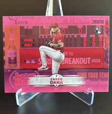 Caden Dana 2025 Topps Stadium Club #54 Pink Foil Parallel Los Angeles Angels RC