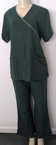 Vintage REINA Scrub Set Green Size Med Top/Large Pants Drawstring 