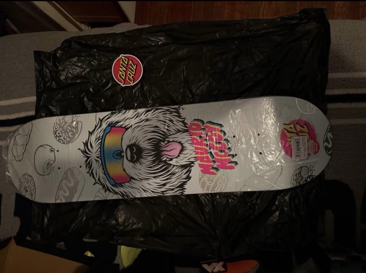 Santa Cruz Complete Skateboard Set Multicolor Wood Deck Helm