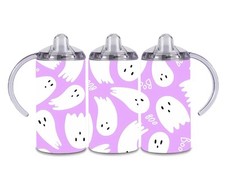 12oz Baby Toddler Sippy Cup TK Maxx Style Halloween Ghost Tumbler Purple Gifts
