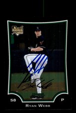 Signed Baseball Card Auto Ryan Webb 2009 Bowman Draft Chrome #BDP27 A's