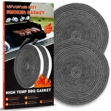Smoker Gasket Seals 30 FT, 1/2" x 1/8" High Temp Grill Gasket Replacement Sel...