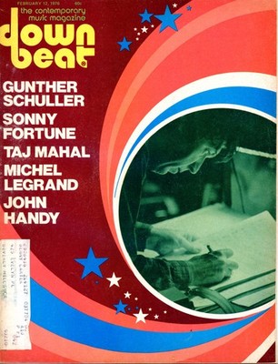 Down Beat Magazine February 12 1976 Gunther Schuller Michel Legrand Taj Mahal